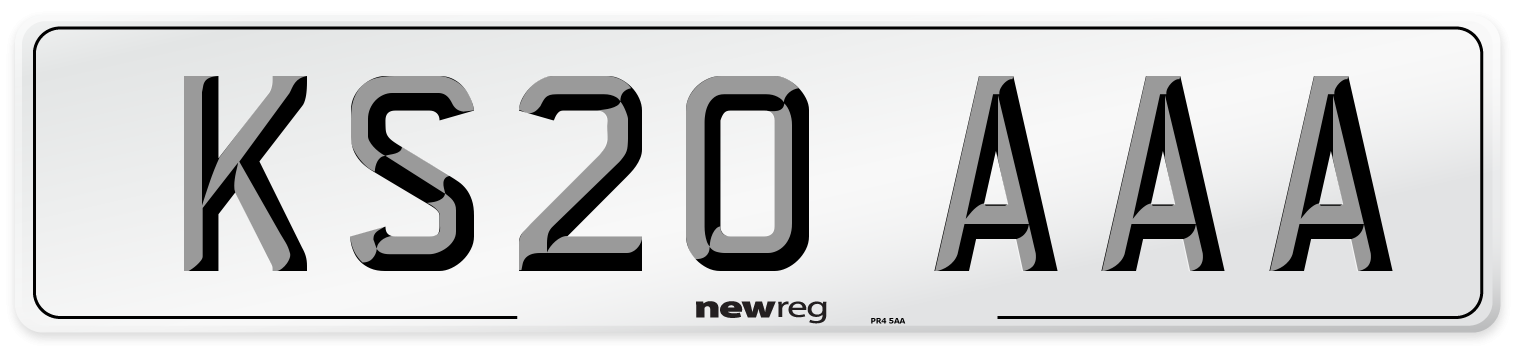 KS20 AAA Number Plate from New Reg